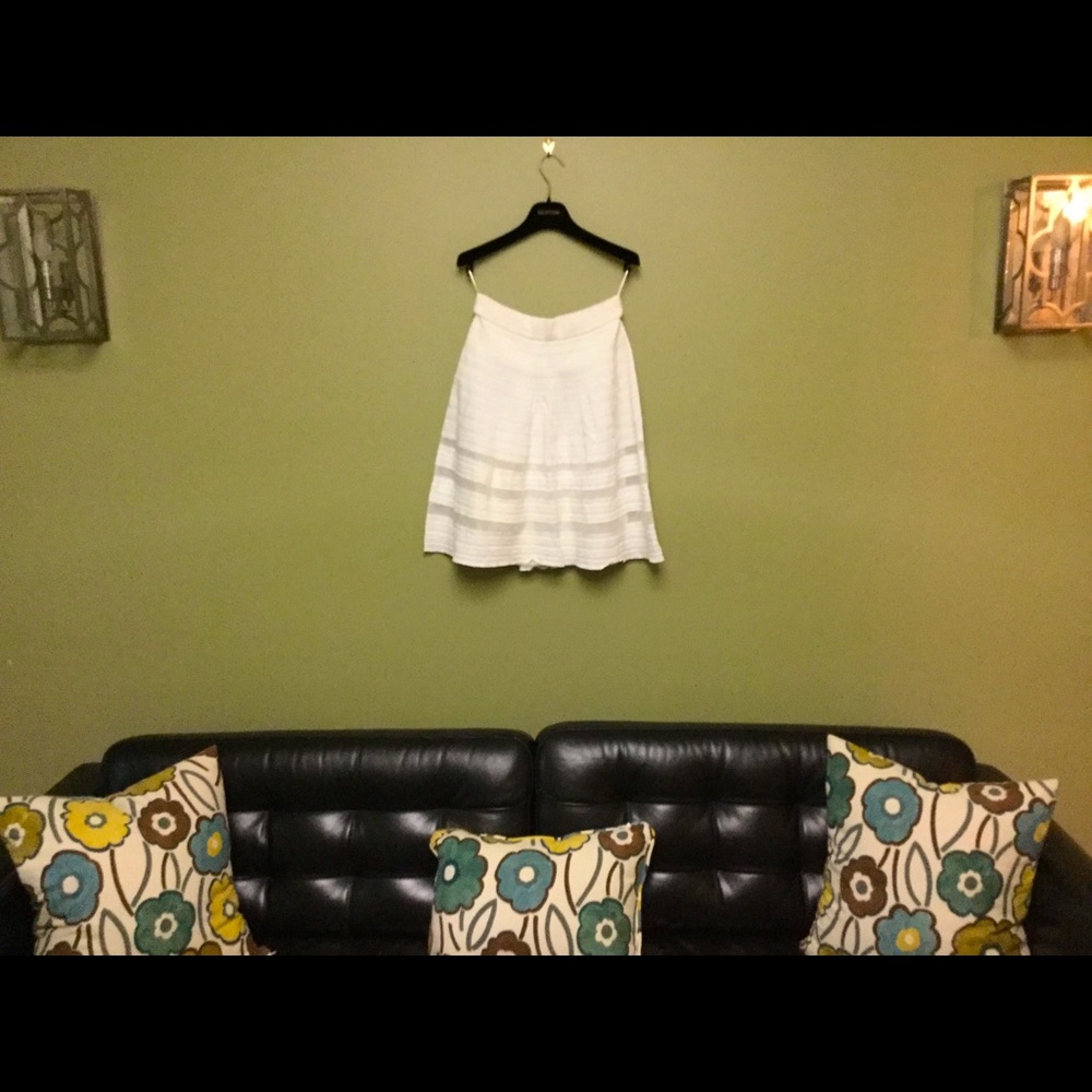 Missoni White Skirt Knit Knee Length Slight Damage